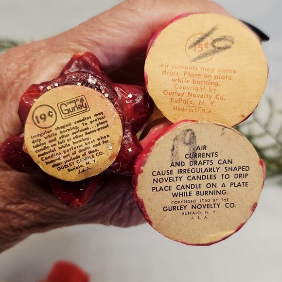 Vintage Christmas Gurley Candles Choir Boys, Snowmen, Glitter Trees & Deer 1950 - Picture 7 of 9